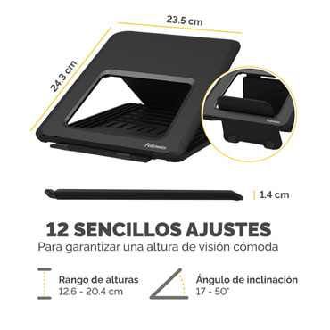 Elevador para Portátil Breyta Fellowes Negro 100016558