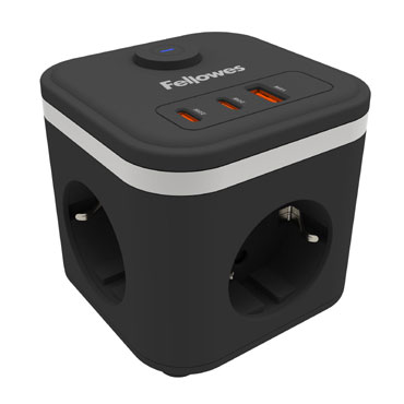 Cubo multienchufe negro Fellowes 100137167