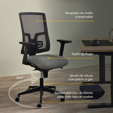Siila oficina Fellowes Eleganza gris Fellowes 100146197