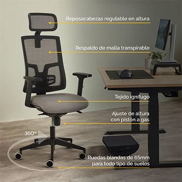 Siila oficina Fellowes Eleganza Plus gris Fellowes 100146200