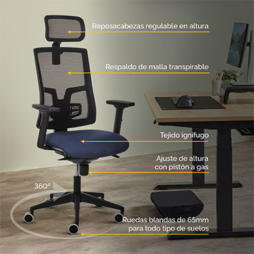 Siila oficina Fellowes Eleganza Plus azul Fellowes 100146201