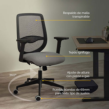 Siila oficina Fellowes Fluenza gris Fellowes 100146203