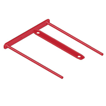 Pack de 100 Fasteners de plástico D-Clip Rojo