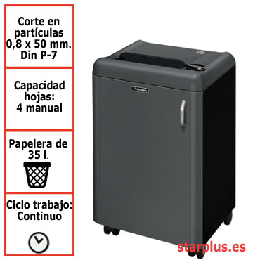 Destructora papel Fellowes 1050HS microcorte uso continuo &4603801