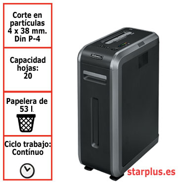 Destructora papel Fellowes 125Ci uso profesional 4612001