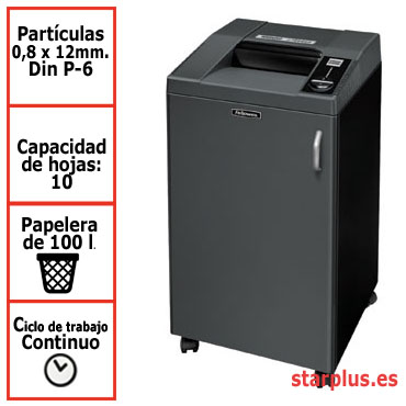 Destructora papel Fellowes 3250SMC microcorte uso continuo &4617301