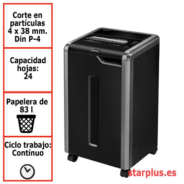 Destructora Fellowes 325Ci para uso departamental