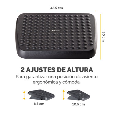 Reposapiés Ajustable Ergonómico Fellowes Negro 48121-70