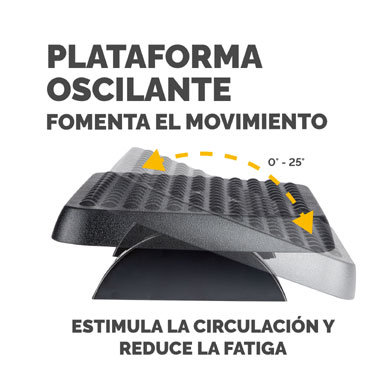 Reposapiés Ajustable Ergonómico Fellowes Negro 48121-70