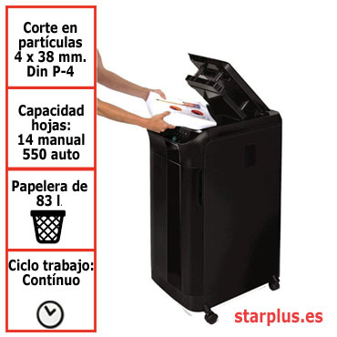 Destructora papel Fellowes Automax 550C automática 4963101