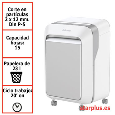 Destructora papel Fellowes LX211 blanca uso moderado 5050301