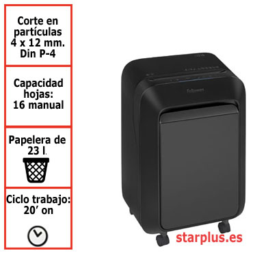 Destructora papel Fellowes LX210 uso profesional 5502501