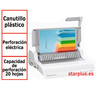 Encuadernadora Fellowes Pulsar E eléctrica canutillo plástico 5620701