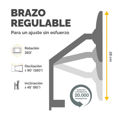 Brazo para monitor doble horizontal Platinum Series Fellowes Negro 8042501