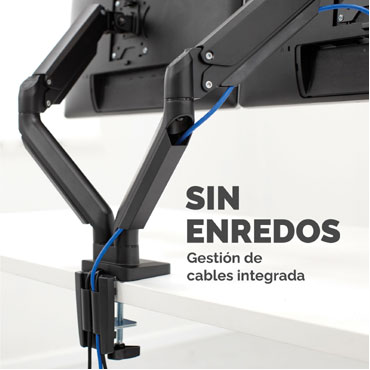 Brazo para monitor doble horizontal Platinum Series Fellowes Negro 8042501