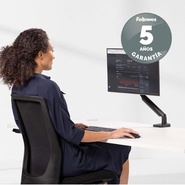 Brazo para monitor individual Platinum Series Fellowes Negro 8043301
