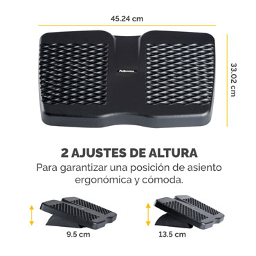 Reposapiés ergonómico Fellowes Refresh negro &8066001