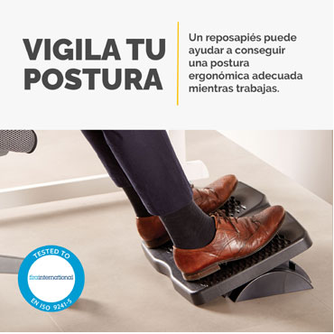 Reposapiés ergonómico Fellowes Refresh negro &8066001