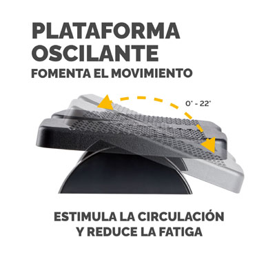 Reposapiés ergonómico Fellowes Refresh negro &8066001