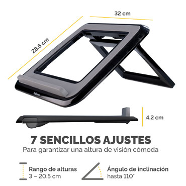 Elevador para Portátil Spire Series Fellowes Negro 8212001