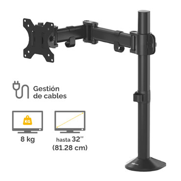 Brazo para monitor individual Reflex Series Fellowes Negro 8502501