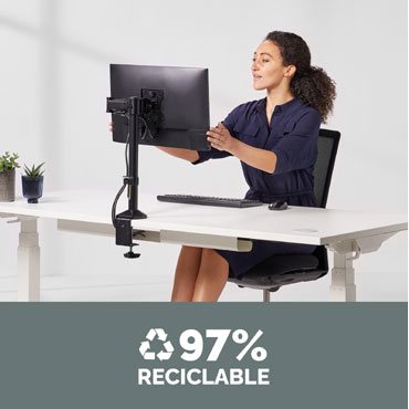Brazo para monitor individual Reflex Series Fellowes Negro 8502501