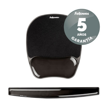 Reposamuñecas para Teclado Fellowes Crystals Gel Negro 9112201