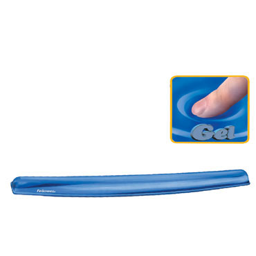 Reposamuñecas azul para teclado Gel Crystal Fellowes 9113709