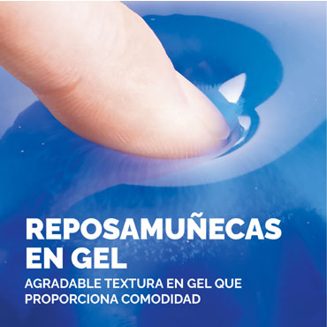 Reposamuñecas Ergonómico para Teclado Fellowes Crystals de Gel Azul 9113709