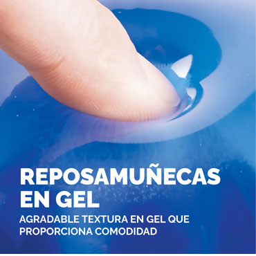 Alfombrilla para Ratón con Reposamuñecas Gel Crystal Fellowes Azul 9114120