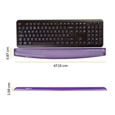 Reposamuñecas para Teclado Fellowes Crystals Gel Violeta 9143703