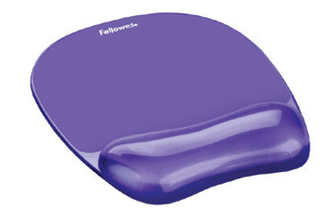 Alfombrilla para Ratón con Reposamuñecas Gel Crystal Fellowes Violeta 9144104