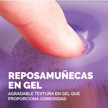 Alfombrilla para Ratón con Reposamuñecas Gel Crystal Fellowes Violeta 9144104