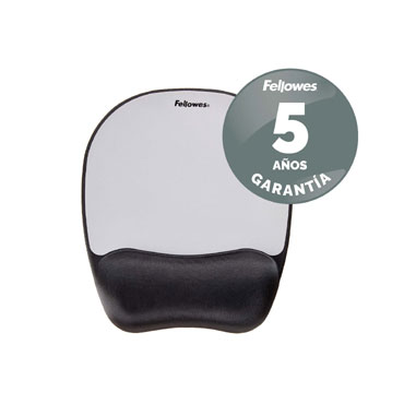 Alfombrilla para Ratón con Reposamuñecas Memory Foam Fellowes Negro/Plata &9175801