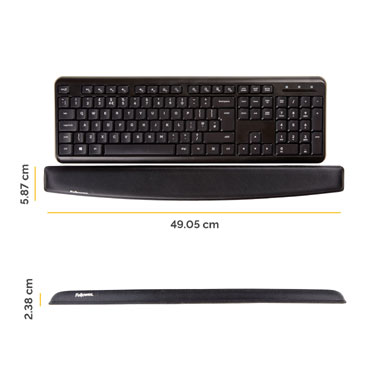Reposamuñecas para teclado Memory foam Negro