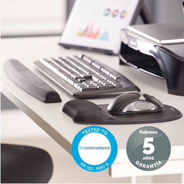 Reposamuñecas para teclado Memory foam Negro