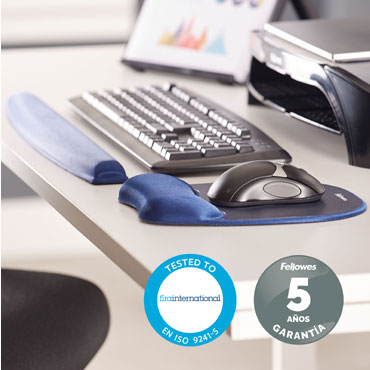 Reposamuñecas para Teclado Memory Foam Fellowes Azul