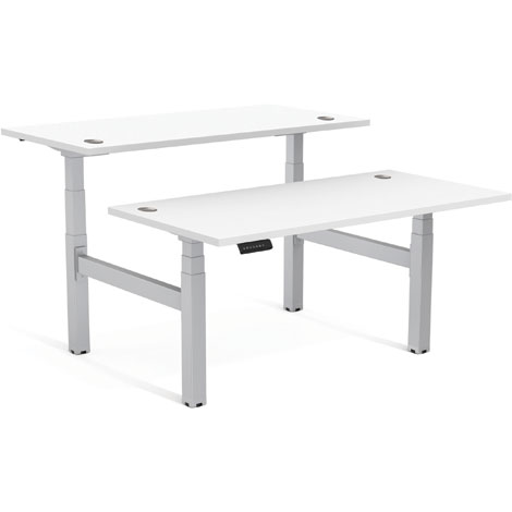 Estructura metálica para mesa doble regulable en altura Cambio