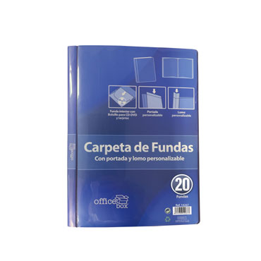 Carpeta 20 fundas PP negra Office Box 14267