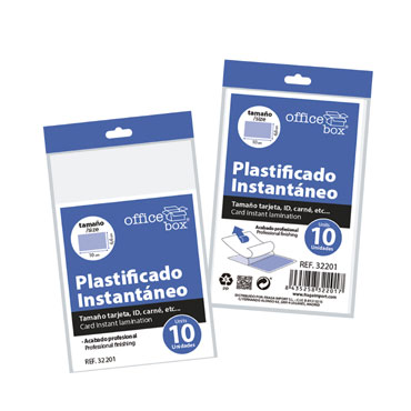 10 fundas plastificar tarjetas Office Box 32201