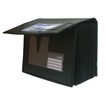 Organizador fuelle PP Din A-4 negro Office Box 41667