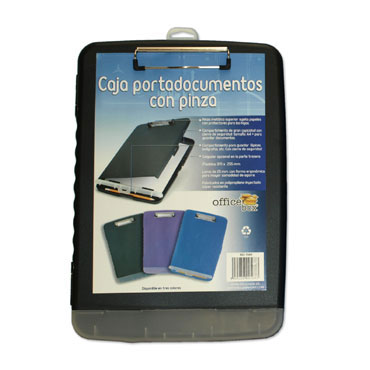 Caja portadocumentos con pinza negra Office Box 9568