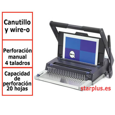 Encuadernadora GBC MultiBind 320 para canutillo de plástico, wire-o y 4 taladros