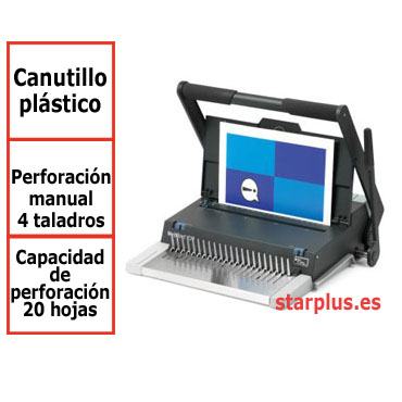 Encuadernadora GBC MultiBind 220 para canutillo de plástico y 4 taladros