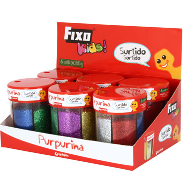 Purpurina metalizada 6 colores 80 g. Fixo 00039399