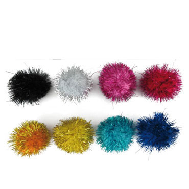 POMPONES MAXI 5 CMS COLORES BRILLANTES B/52 UDS