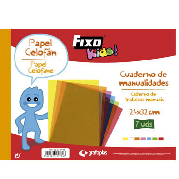 Bloc 7 papel celofán  24x32 cm. Colores Fixo Kids 00072799