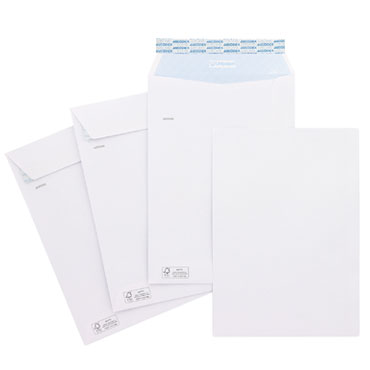 PQ10 bolsas blancas 250x350 mm. Unipapel 21251170