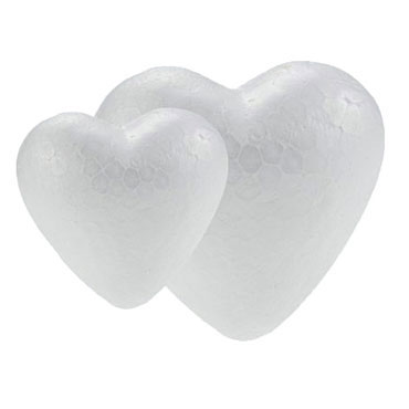 6 corazones poliespán 8 cm. Fixo 68006900