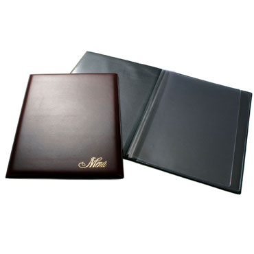 Portamenú 2 fundas negro Grafoplás 06111010